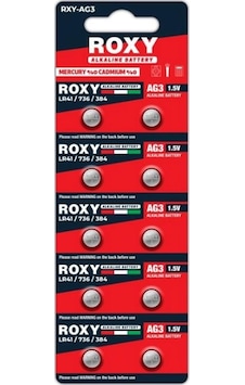 Roxy Rxy-ag3 Lr41/736/384 Alkalin Pil 10&apos Lu Paket 5256