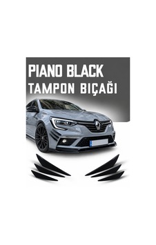 Renault Megane Mk3/mk4 Tampon Bıçağı Piano Black 6'lı Kanatlı Renault Megane Mk3/mk4 Tampon Bıçağı Piano Black 6'lı Kanatlı
