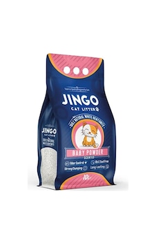 Jingo Bebek Pudra Kokulu İnce Taneli 10 Lt Kedi Kumu Jingo Bebek Pudra Kokulu İnce Taneli 10 Lt Kedi Kumu