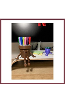 Storeşahin 3d Baskı Hareketli Gülen Kalemlik - Eklemli Masaüstü Organizer - Kahverengi Shn0720 Storeşahin 3d Baskı Hareketli Gülen Kalemlik - Eklemli Masaüstü Organizer - Kahverengi Shn0720