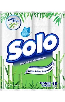Solo Bambu Katkılı Tuvalet Kağıdı 40 Rulo Solo Bambu Katkılı Tuvalet Kağıdı 40 Rulo