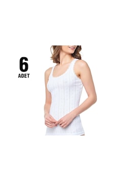 Tutku Kalın Askılı Jakarlı Atlet 6'lı Çok Renkli Tutku Kalın Askılı Jakarlı Atlet 6'lı Çok Renkli