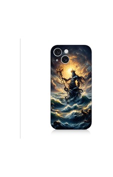 Apple Uyumlu iPhone 15 Plus Poseidon Gücü Desenli Silikon Kılıf Silikon