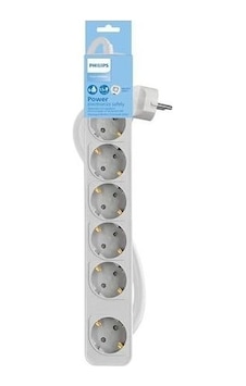 Philips 6 Ac Çocuk Güvenlikli Priz 1.5m Chp2164w/62 1.5 M