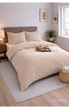 More Home Çift Kişilik Yorgan Kılıfı + Yastık Kılıfı Koyu Bej More Home Çift Kişilik Yorgan Kılıfı + Yastık Kılıfı Koyu Bej