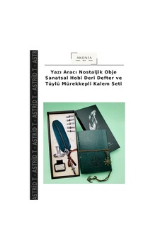 Yazı Aracı Nostaljik Obje Sanatsal Hobi Deri Defter Ve Tüylü Mürekkepli Kalem Seti Çok Renkli Yazı Aracı Nostaljik Obje Sanatsal Hobi Deri Defter Ve Tüylü Mürekkepli Kalem Seti Çok Renkli