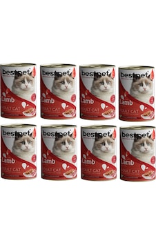 Bestpet Kuzu Etli Konserve Yetişkin Kedi Maması 12 x 400 G Bestpet Kuzu Etli Konserve Yetişkin Kedi Maması 12 x 400 G