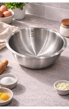 Morponi Paslanmaz Çelik Gold Ölçülü Hamur Yoğurma & Karıştırma Kabı 3000 Ml 25 Cm Gümüş Morponi Paslanmaz Çelik Gold Ölçülü Hamur Yoğurma & Karıştırma Kabı 3000 Ml 25 Cm Gümüş