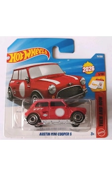 Hot Wheels 2026 Austin Mini Cooper S Kırmızı Then And Now 71/250 Metal Model Araba