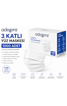 Yüz Maskesi 3 Katlı 1000'li