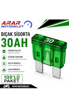 Bıçak Sigorta 30ah 1 Paket 100 Adet-arr3180 30 Bıçak Sigorta 30ah 1 Paket 100 Adet-arr3180 30