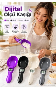 Dijital Ölçü Kaşığı Hassas Mutfak Terazisi 800 Gr Lcd Ekranlı