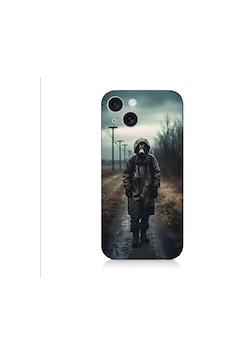 Apple Uyumlu iPhone 15 Plus Maskeli Yürüyüş Desenli Silikon Kılıf Silikon Apple Uyumlu iPhone 15 Plus Maskeli Yürüyüş Desenli Silikon Kılıf Silikon