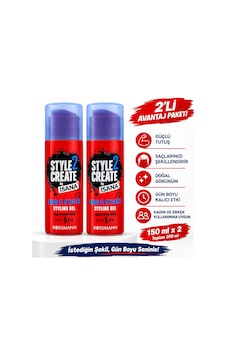 Isana Style2create High 5 Styler Styling Gel 150 Ml X 2'li Avanta