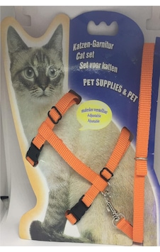 Tineke Kedi Göğüs Tasması Ve Gezdirme Seti No: 110 Turuncu Tineke Kedi Göğüs Tasması Ve Gezdirme Seti No: 110 Turuncu