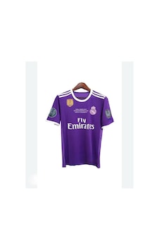 Real Madrid Ronaldo 7 Retro Futbol Forması Mor Çok Renkli Real Madrid Ronaldo 7 Retro Futbol Forması Mor Çok Renkli