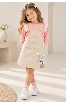 Nota Kids Kız Çocuk Çiçek Baskılı Gabardin Jile Elbise Takımı Dantel Detaylı Sweatshirtlü 2'li Takım Krem Nota Kids Kız Çocuk Çiçek Baskılı Gabardin Jile Elbise Takımı Dantel Detaylı Sweatshirtlü 2'li Takım Krem