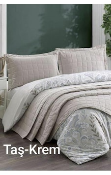 Kristal Casual 7 Parça Çift Taraflı Gelin Seti Taş - Krem Krem Kristal Casual 7 Parça Çift Taraflı Gelin Seti Taş - Krem Krem