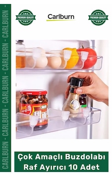 Mutfak Kiler Organizer Dayanıklı Düzenleyici Set Çok Amaçlı Buzdolabı Raf Ayırıcı 10 Adet Çok Renkli