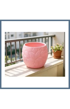 Buradabulabilirsin 3d Baskı Yapraklı Desenli Yuvarlak Saksı Tepsili Süzdürmeli Bitki Saksısı 15 Cm Dekoratif Çiçek - Pembe Bbz Buradabulabilirsin 3d Baskı Yapraklı Desenli Yuvarlak Saksı Tepsili Süzdürmeli Bitki Saksısı 15 Cm Dekoratif Çiçek - Pembe Bbz