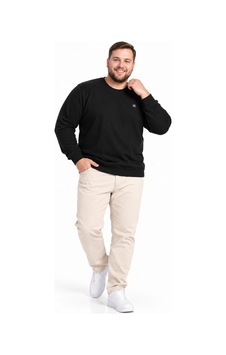 Annex Büyük Beden Basic Waffle Kumaş Erkek Sweatshirt Siyah Annex Büyük Beden Basic Waffle Kumaş Erkek Sweatshirt Siyah