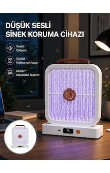 Hubrendy Tekno Masaüstü Şarjlı Elektrikli Sinek Öldürücü Uv Teknolojili Beyaz Cihaz Hubrendy Tekno Masaüstü Şarjlı Elektrikli Sinek Öldürücü Uv Teknolojili Beyaz Cihaz