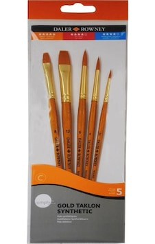 Daler Rowney Simply Gold Taklon Fırça Seti 5'Li Daler Rowney Simply Gold Taklon Fırça Seti 5'Li