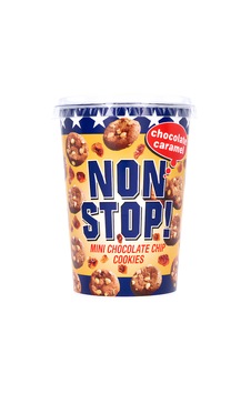 Non Stop Chocolate Caramel - Mini Chocolate Chip Cookies 125g Non Stop Chocolate Caramel - Mini Chocolate Chip Cookies 125g