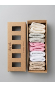 Bambık Olay Socks Yenidoğan Pamuklu 5'li Kız Bebek Çorap Seti Krem Krem Bambık Olay Socks Yenidoğan Pamuklu 5'li Kız Bebek Çorap Seti Krem Krem