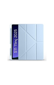 S11 2025 11 İnç Tablet Sm-x730/x736 İçinile Uyumlu Üçgen Kalem Bölümlü Standlı Uyku Modlu Akıllı Kılıf Mavi Sku: Zeusb0gfwz2wsy Arka Kapak