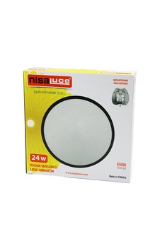Nisaluce Eamp-106/b 24w Radar Sensörlü Ledli Armatür Beyaz Çerçeve Mekatronik Askı Sistemi 6500k - 2160lm 5570