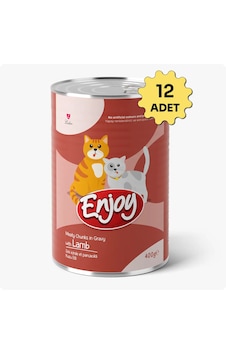 Enjoy Sos İçinde Et Parçacıklı Kuzu Etli Yetişkin Kedi Konservesi 400 Gr 12'li Enjoy Sos İçinde Et Parçacıklı Kuzu Etli Yetişkin Kedi Konservesi 400 Gr 12'li