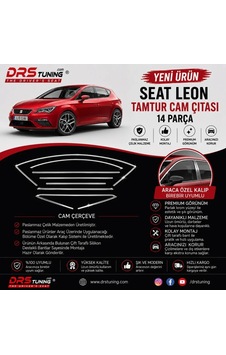 Seat Leon 2013 - 2020 Krom Cam Çerçevesi 14 Parça