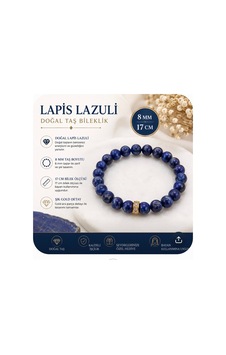 Lapis Lazuli Doğal Taş Bileklik 8 Mm 17 Cm Lacivert Lacivert Lapis Lazuli Doğal Taş Bileklik 8 Mm 17 Cm Lacivert Lacivert