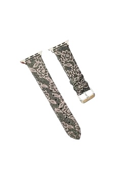 Apple Watch 38mm Uyumlu Creeper Desenli Kordon - Kahverengi