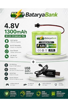 4.8v 1300mah Oyuncak Araba Pili Siyah Soket + Usb Şarj Cihazı Rc Araç Batarya Seti 4.8v 1300mah Oyuncak Araba Pili Siyah Soket + Usb Şarj Cihazı Rc Araç Batarya Seti