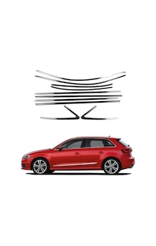 Audi A3 Hb 2013-2021 Cam Çıtası Çerçevesi Komple Set Kromu Nikelajı 10 Parça Full Set Audi A3 Hb 2013-2021 Cam Çıtası Çerçevesi Komple Set Kromu Nikelajı 10 Parça Full Set