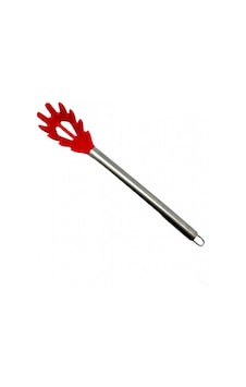 Lüx Metal Saplı Silikon Spagetti Serviş Kaşığı Kırmızı Lüx Metal Saplı Silikon Spagetti Serviş Kaşığı Kırmızı
