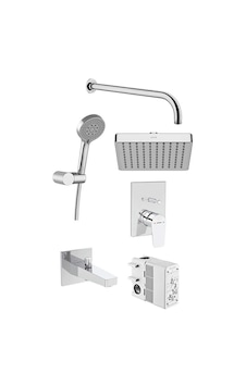 Artema Flow Square A49322 Ankastre Banyo Seti, Krom Artema Flow Square A49322 Ankastre Banyo Seti, Krom