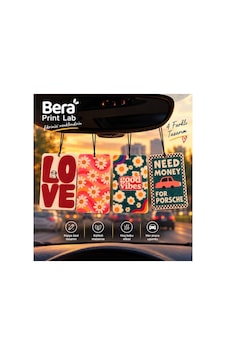 Bera Print Lab 4 Lü Dekoratif Araç Kokusu Seti Love, Good Vibes, Papatya Ve Retro Tasarımlı Dikiz Aynası Asmalı Oto Kokusu Çok Renkli - 941112650 Bera Print Lab 4 Lü Dekoratif Araç Kokusu Seti Love, Good Vibes, Papatya Ve Retro Tasarımlı Dikiz Aynası Asmalı Oto Kokusu Çok Renkli - 941112650