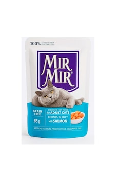 Mırmır Somonlu Jöle İçinde Parça Etli Yetişkin Kedi Maması 85 Gr Pouch Mırmır Somonlu Jöle İçinde Parça Etli Yetişkin Kedi Maması 85 Gr Pouch