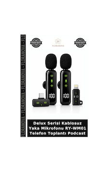 Delux Serisi Kablosuz Yaka Mikrofonu Ry-wm01 Telefon Toplantı Podcast Diğer