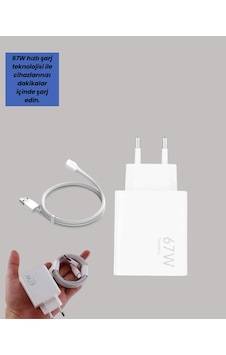 Güvenli - 546 - Ve Hızlı Şarj İçin 67w Turbo Adaptör Type-c - Csmo-tex - Kablo İle Şarj Adaptörü Güvenli - 546 - Ve Hızlı Şarj İçin 67w Turbo Adaptör Type-c - Csmo-tex - Kablo İle Şarj Adaptörü