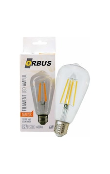 Orbus ORB-STC6W Clear 6W E27 600LM Rustik Ampul Orbus ORB-STC6W Clear 6W E27 600LM Rustik Ampul