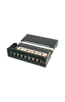 Digitus 8 Port Cat 6 Patch Panel, Class E, Masaüstü Tip, Zırhlı, Siyah Renk-18538