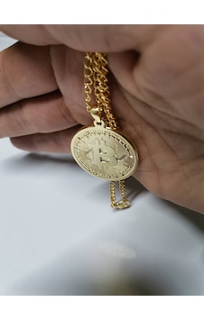 Bitcoin Kolye Altın