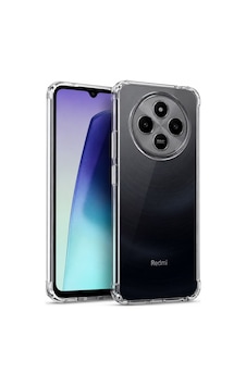 Logis Xiaomi Redmi 14c Uyumlu Şeffaf Silikon Kılıf Kamera Korumalı Darbe Emici İnce Esnek Tpu Telefon Koruyucu Kapak