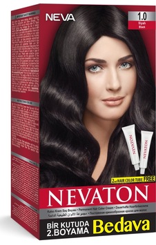 Nevaton Kalıcı Krem Saç Boya sı 1.0 Siyah