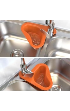 Lavabo Süzgeci - Plastik - Kuğu Tasarımlı - Drenaj Sepeti Turuncu