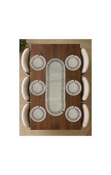 Nakkaş Home 6'lı Jüt Runner Ve Supla Seti 35x100 Cm Runner + 33x33 Cm Jüt Amerikan Servis Doğal Masa Dekorasyonu Beyaz Nakkaş Home 6'lı Jüt Runner Ve Supla Seti 35x100 Cm Runner + 33x33 Cm Jüt Amerikan Servis Doğal Masa Dekorasyonu Beyaz